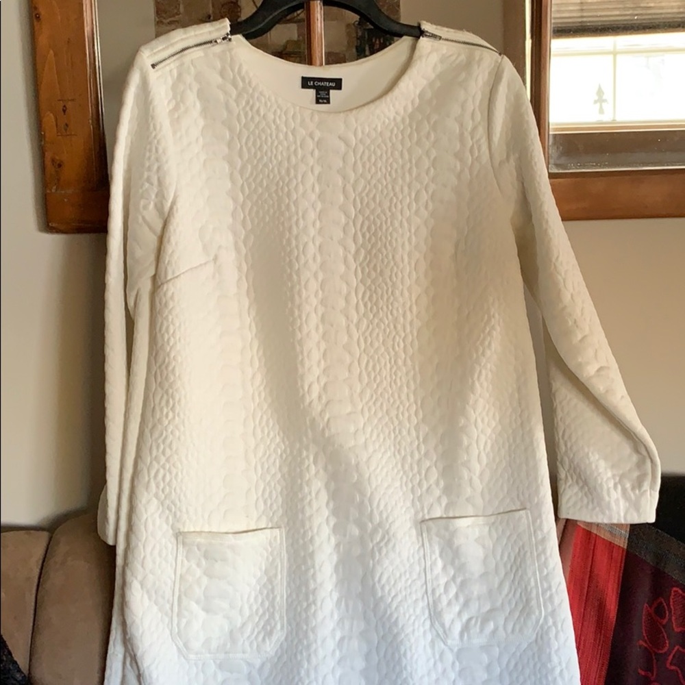 White pullover dress
